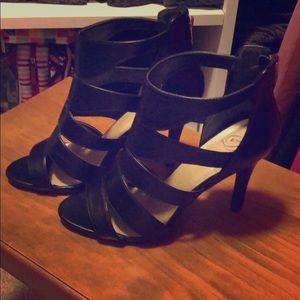 Black gladiator heels